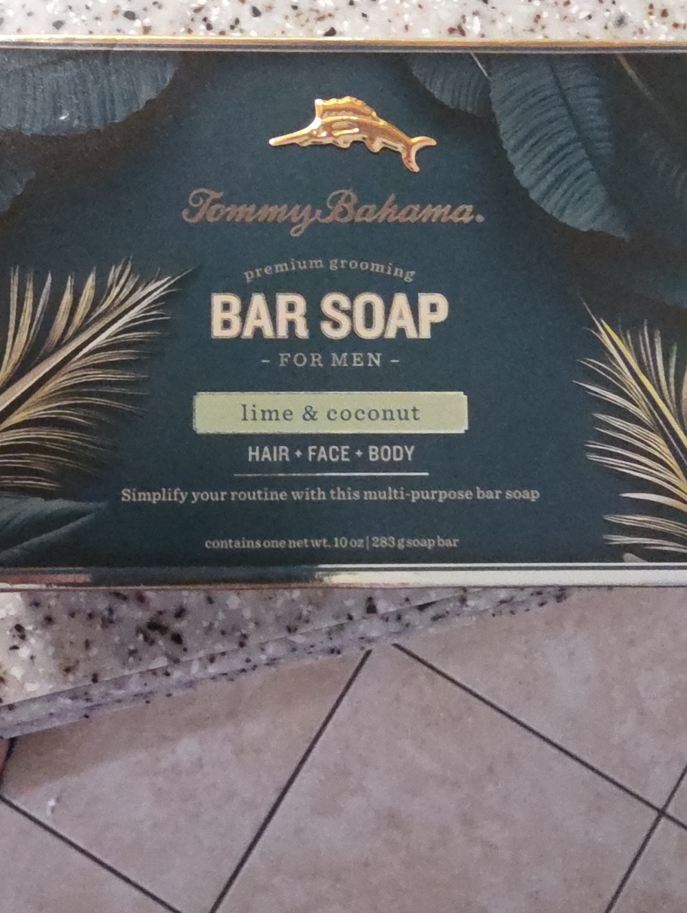 Tommy Bahama Bar Soap for Men – Dark Green & Gold Accents